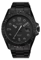 Alba Alba Active - Jam Tangan Analog Pria - Black - Stainless Steel Bracelet - AS9N65X1