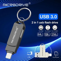 USB3.0 Flash Drive 128GB Pen Drive for iPhone X/XR/XS/11/8/7/iPad 256/512GB OTG USB Memory Stick External Storage Device for ios