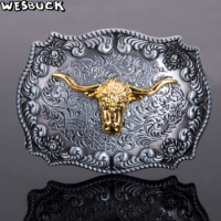 WesBuck Brand Gold Eagle Belt Buckles for Men Women Animal Western Buckles Metal Cowboy Cowgirl Boucle Ceinture