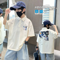 Boy's short-sleeved casual summer new style handsome boy's shirt - large size - suitable for childre