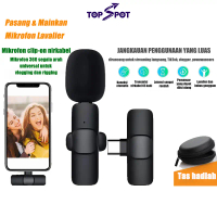 Topspot Mikrofon Nirkabel Lavalier Mic Portabel Audio Video pembuatan Rekaman Wireless Microphone Kl