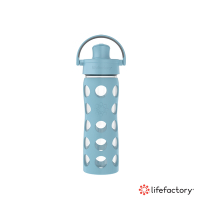 lifefactory 掀蓋玻璃水瓶475ml-單寧藍 (AFCN-475-DNLB)