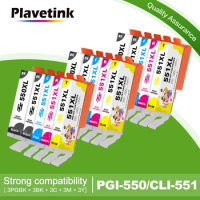 Plavetink 5 Color PGI 550 CLI 551 Printer Ink Cartridge Compatiable For Canon Pixma IP7250 MG5450 MG6450 MG5650 MG6650 Printer
