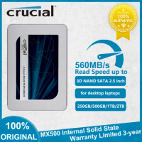 Crucial MX500 Internal Solid State Drive SATA 2.5 Inch 3D NAND 250GB 500GB 1TB 2TB 4TB HDD Hard Disk SSD for Desktop PC Laptop