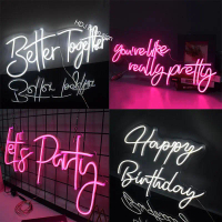 Neon-Sign-Custom Decorative-Tters Light-Words Wedding