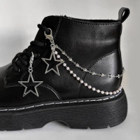 1Pcs Hollow Out Heart Star Charms Shoe Chains Side Pendant Martin Boots Canvas Shoes Buckles Decoration Y2k Shoes Accessories