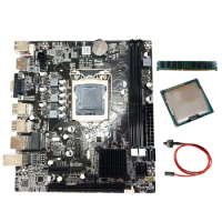 H61 Desktop Computer Motherboard LGA 1155 CPU Interface DDR3 USB3.0 SATA3 Motherboard+DDR3 4G+I3 CPU Suit
