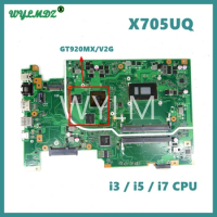 X705UQ Laptop Motherboard For Asus VivoBook X705U X705UBR X705UV X705UQR X705UVP Mainboard With CPU i5/i7-8th GPU GT920M/V2G