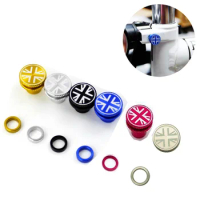 Aceoffix 6 Colors M6 Nuts for Brompton Bike Rear Shock Absorber Seat Post Clamp front mud Guard M6 nut with Flag 2g