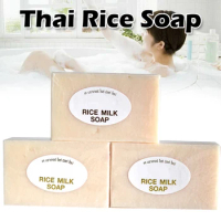 New Rice Milk Soap 100g Original Thailand Import Rice Milk Soap Whitening Soap Goat صابون Handmade Soap for Face Savon jabon