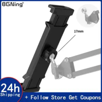 Universal Adjustable Tablet Clip Bracket for 5-12.9 / 8-14" Mobile Holder 17mm Hole 1" 1.5inch Ball Head Mount Tablet PC Clamp
