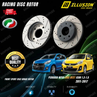 ILLUSION PERODUA MYVI LAGI BEST (2011-2017), MYVI ICON FRONT (DEPAN)DISC ROTOR SPORT SLOTTED & DRILL
