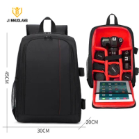 JINNUOLANG New Large Capacity Photography Camera Waterproof Shoulders Bag Video Tripod DSLR Backpack For Canon Nikon Sony Pentax