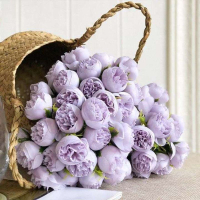 免運 公司貨 仿真花擺件 裝飾品 假花 盆栽 裝飾花藤 ins牡丹花芍藥仿真花束假花家居擺設客廳房間桌面裝飾品拍照道具