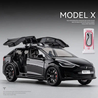Xe Đồ Chơi Tesla Model X Và Tesla Model 3, Mạ Hợp Kim, Mô Hình Đúc Khuôn, Có Âm Thanh Và Ánh Sáng, T