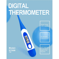 Termometer Badan Digital LCD Display Waterproof Flexible Tip