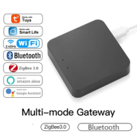 Tuya Smart Home Multimode Gateway Hub Remote Control Zigbee Gateway Bluetooth Mesh Smart Life App Voice for Alexa Google