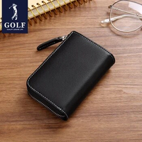 Golf multi-card accordion card bag men's leather large-capacity card bag women's credit card sleeve high-end pocket