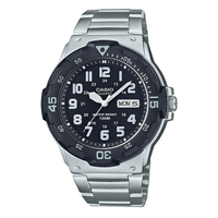 CASIO卡西歐STANDARD MRW-200HD-1B廣受歡迎潛水風格款簡約黑白雙色，獨立日期與星期顯示窗44.6mm｜樂天全館特惠中★指定刷卡回饋10%