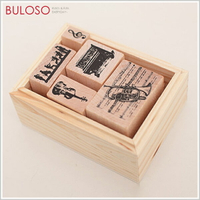 韓國 5入音樂線譜印章 造型木盒音樂印章（不挑色 款）【Y226066】【不囉唆】