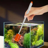 Small Tank Algae Cleaner Aquarium Algae Scrubber Set Aquariums Fish Tank Brush Double-Sided Sponge Cleaning Brush