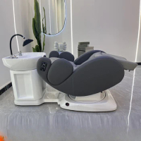 Bed Rotate Shampoo Chair Massage Electric Multifunctional Intelligent Nursing Shampoo Chair Cadeira Barber Shop Furniture QF50SC