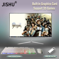 JISHU All In One คอมพิวเตอร์22ชุดคอมพิวเตอร์สำหรับเล่นเกม PC ครบชุด PC HD Monitor In I5 CPU 8Gb Ram 