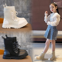 女童襪子靴年秋季新款中大童時尚中筒靴英倫風單靴兒童時裝靴