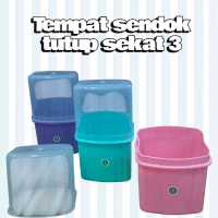 Tempat sendok tutup sekat 3