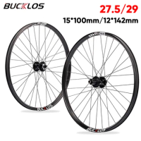 BUCKLOS Wheelset 29 MTB Bike Wheels Rim 15*100mm/12*142mm Thru Axle 11S Aluminum Alloy Mountain Bike Wheelset MTB Bicycle Part