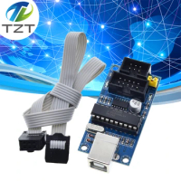 TZT 1Set USBTiny USBtinyISP AVR ISP Programmer Bootloader For Arduino Meag2560 UNO R3 With 10pin Programming Cable