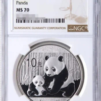 2012 China 1oz .999 Silver Panda ¥10 Coin Panda Coin NGC 70