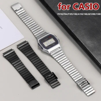 F91W Watchband for CASIO F-91W F84 F105 F108 A158 A-168 AE-1200 AE-1300 Steel Strap Ultra-thin Metal Bracelet 18mm 20mm