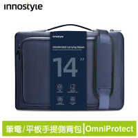 【innostyle】OmniProtect系列 14吋 專利緩衝側背包(筆電包/平板包/電腦包/肩背包/斜背包/公事