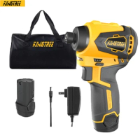 Kingtree Screwdriver For Interskol Battery 220NM 12V Lithium Battery Electric Screwdriver Rechargeable Drill Power Tools Set