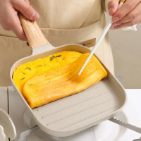 Dapur Alat memasak Tahan Panas Steak Pan Tidak melekat Square Pan Griddle Telur Corak berjalur Unive