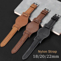 Genuine Leather Watch Strap for Seiko for Omega Cowhide Strap Vintage Wrist Band Replacement 18mm 20mm 22mm for Citizen Bracelet
