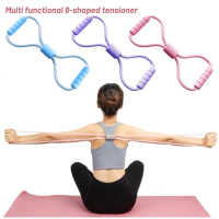 8-Word Type Resistance Band 8-figure Resistance Band Elastic Fitness Back Yoga Band Home H8O7