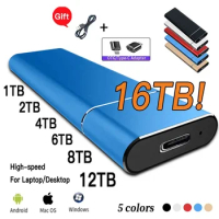 Portable SSD External Hard Drive 4TB High-Speed Drive USB3.1/Type-c Interface Solid State Hard Disk Storage Device for Laptop/PC