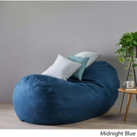 Bean bag sofa, 6-foot artificial fur ultra-fine fiber bean bag chair (blue) soft sofa