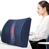Lumbar Cushion Back Memory Support Pillow Foam Ergonomic Orthopedic Office Relax Memory Cotton Chair Backrest Cushion