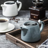 創意日式陶瓷咖啡壺家用小型美式咖啡壺簡約手沖咖啡壺定制logo 全館免運