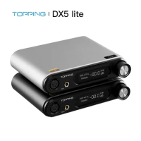 TOPPING DX5 Lite HiRes LDAC Audio DAC Headphone Amplifier Bluetooth ES9068AS*2 DSD512 768KHZ 32Bit XMOS XU216 NFCA Headphone Amp