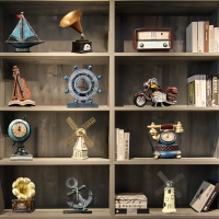 歐式復古擺件留聲機創意家居客廳辦公室小擺設北歐書柜酒柜裝飾品