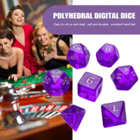 7Pcs/Set Polyhedral 7-Die Dice Set Game Dice For TRPG DND Accessories D4 D6 D8 D10 D12 D20 Dice For Board Card Game Math Games