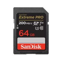 SanDisk Extreme PRO SDHC SDXC UHS-I Card 64GB 128GB 256GB 512GB Up To 200MB/s Class10 C10 U3 V30 UHS-I 4K 32GB 100M/s For Camera