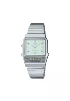 Casio Vintage AQ-800E-3A Unisex Analog-Digital Watch Silver Stainless Steel Strap