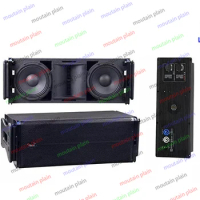 Active line array system dual 10 inch sound speaker line array with power amplifier for stage karaoka chruch