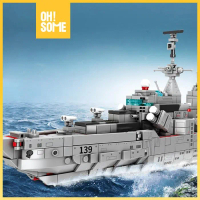 Baru - OHSOME - SEMBO Destroyer Ship Battleship Set (4-in-1) / Block Mainan Rakit Brick Blok Susun K