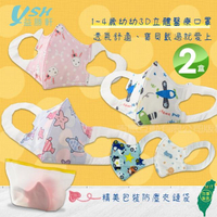 【YSH益勝軒】台灣製 幼幼1-4歲醫療3D立體口罩50入/盒X2盒(五款卡通圖案可選)